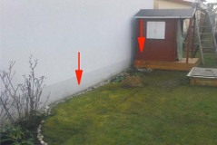 Zustand im Garten nach den Arbeiten