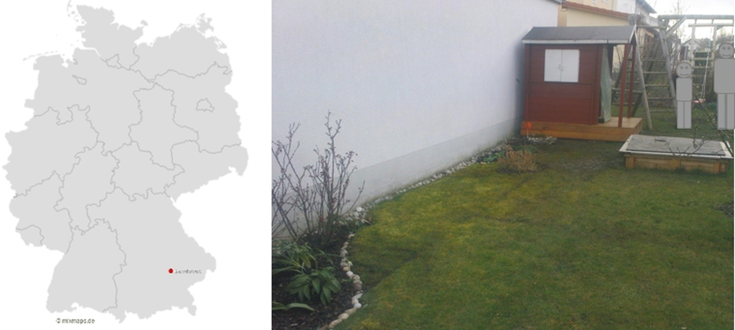 Garagenanbau neigt sich zum Nachbargrundstück