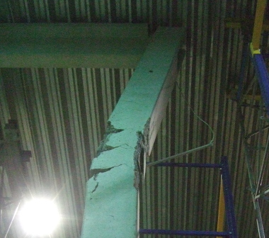 Angebrochene Stütze