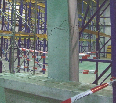 Angebrochener Stützenfuß